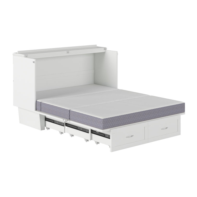 Greeson queen storage murphy outlet bed with mattress